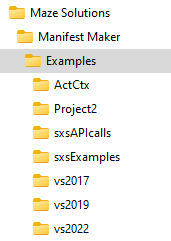 Folders with Examples